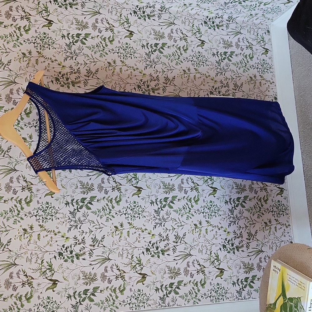 Armani Exchange Blue Sleeveless Dress